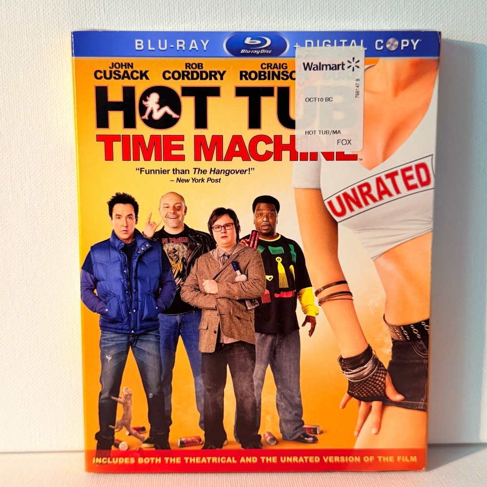 Hot Tub Time Machine Blu-ray Unrated Theatrical 2-Disc Set New Sealed Slipcover